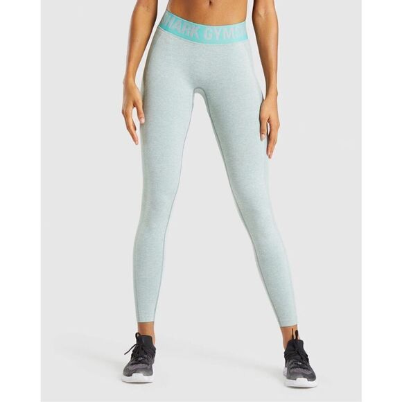 Gymshark XS mint light green flex low rise leggings yoga compression - Picture 1 of 5